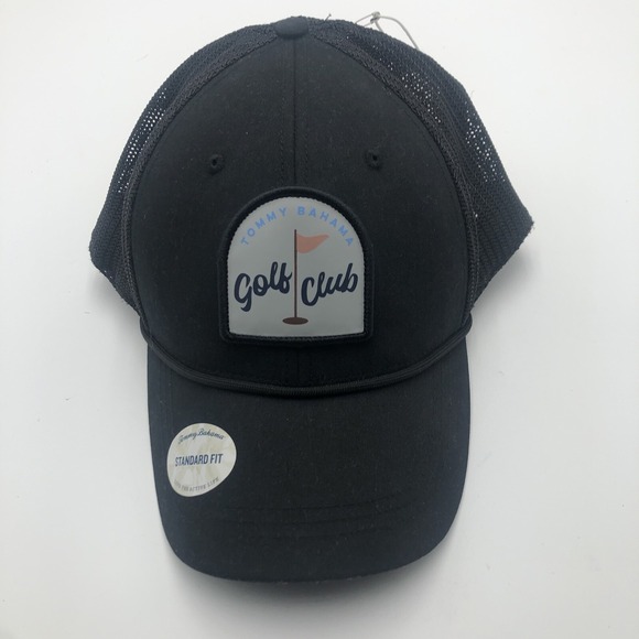 Tommy Bahama Other - NWT Tommy Bahama‎ Golf Cap Snap Back Adjustable Black Vented Golfing Front Patch